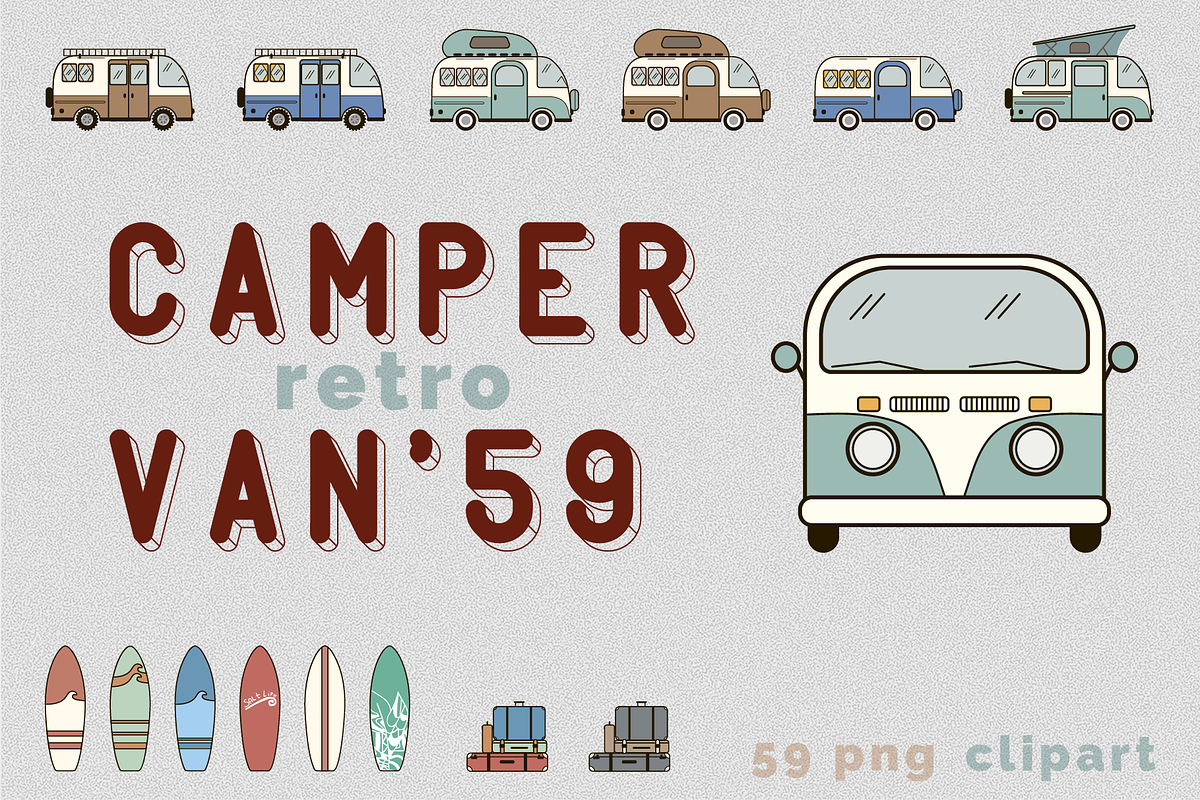 SALE -35% | CamperVan’59, an Illustration by lokfrid (Photo 1 of 8)