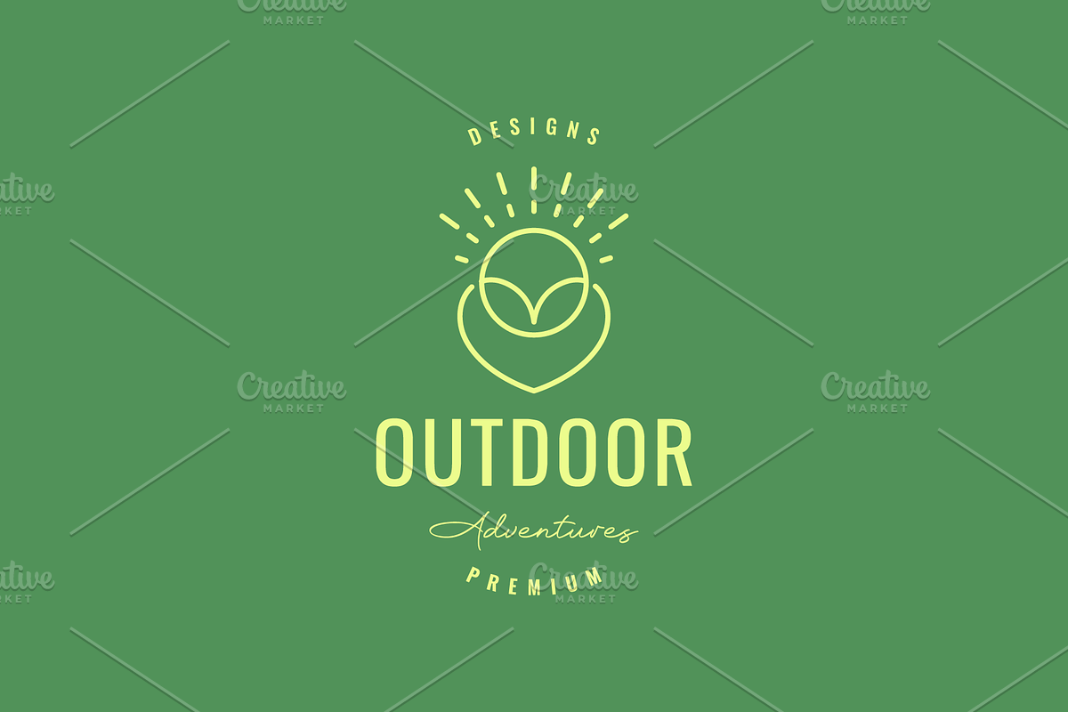 outdoor lover adventure line logo, a Branding & Logo Template by devastd