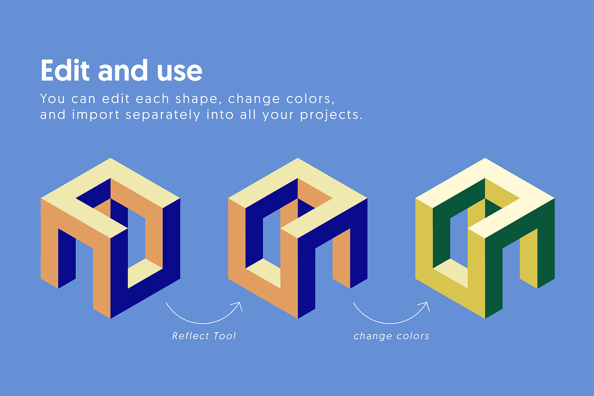Blockscape - Isometric Shapes, an Object Graphic by Léo Alexandre (Photo 8 of 18)