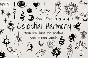 Celestial Harmony | Whimsical Sketch