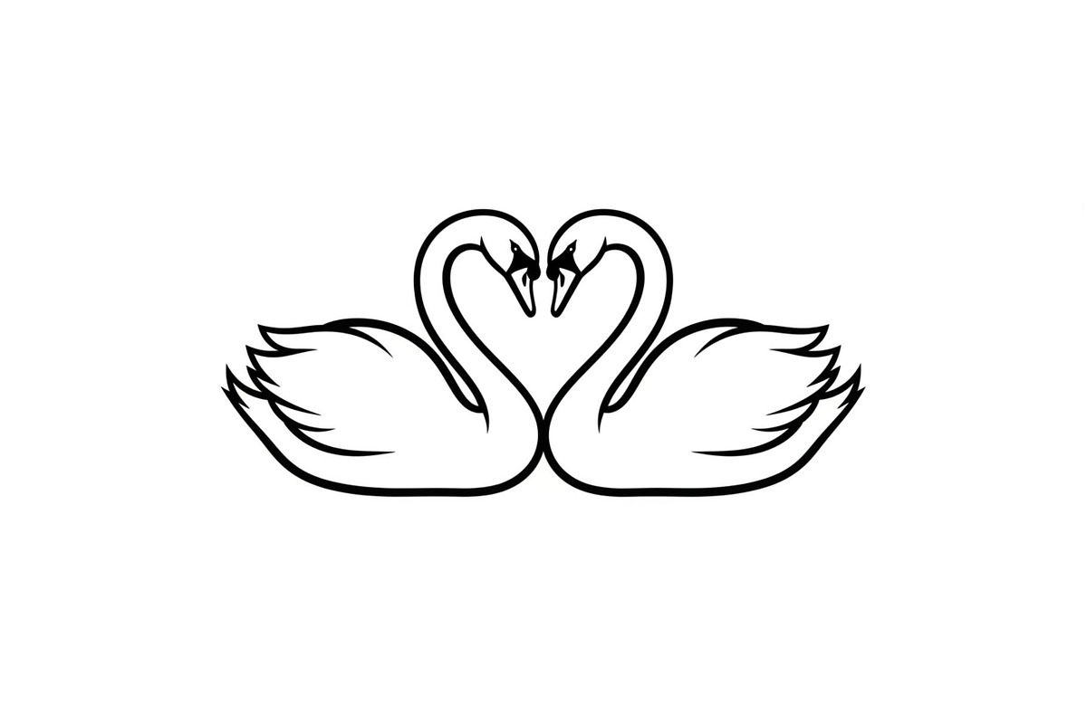 Swan Love Silhouette SVG Bundle, an Illustration by Designs_River (Photo 13 of 31)