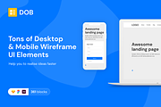 DOB – Desktop & Mobile Wireframe Kit, a Wireframe Template by laaqiq (Thumbnail 1 of 15)
