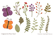 Autumn Flowers Clipart, an Illustration by Amanda Ilkov (Thumbnail 4 of 4)