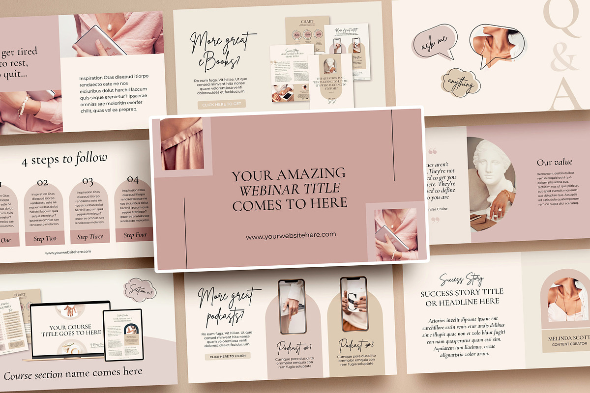 Webinar Course Slide Deck Canva, a Presentation Template by Mirazz (Photo 14 of 14)