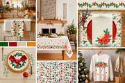 Whimsical Christmas Botanicals, a Seasonal Illustration by SunnJaneArt (Thumbnail 4 of 13)