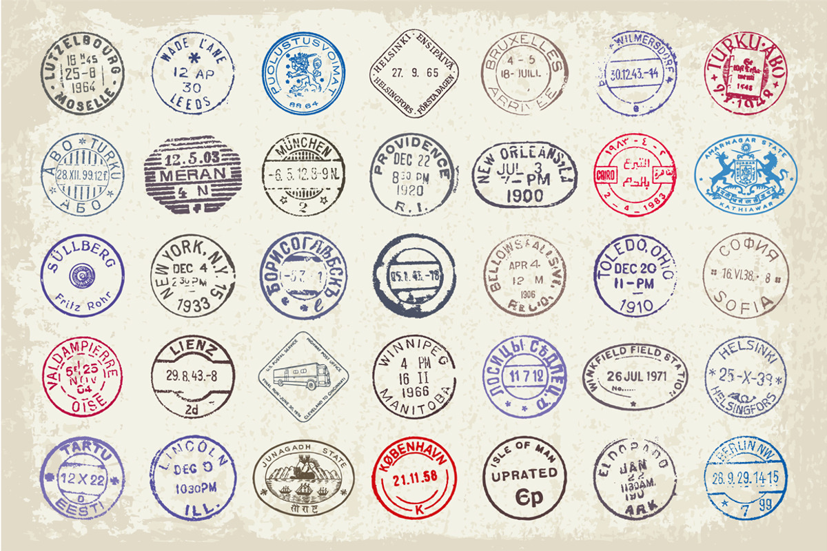 Vintage Postage Stamps And Ephemera, an Object Graphic by Digiselector Design Goods (Photo 2 of 4)