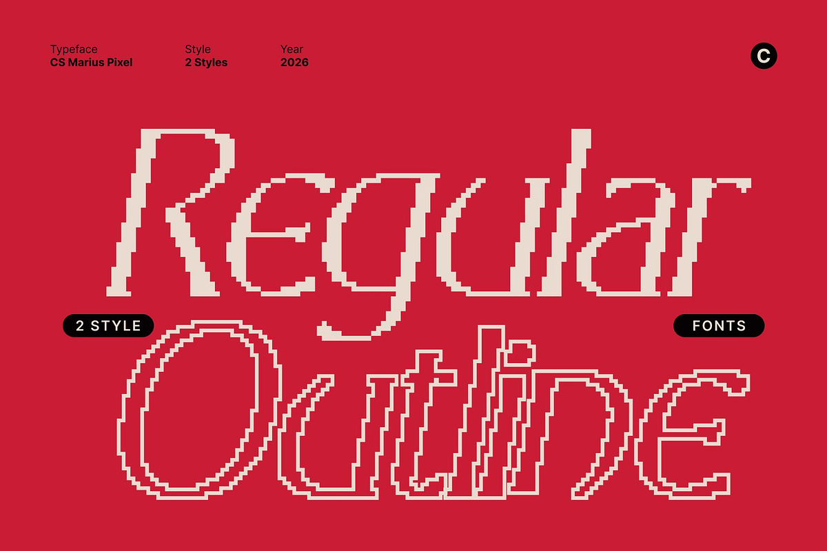 CS Marius Pixel, a Serif Font by Craft Supply Co. (Photo 4 of 8)