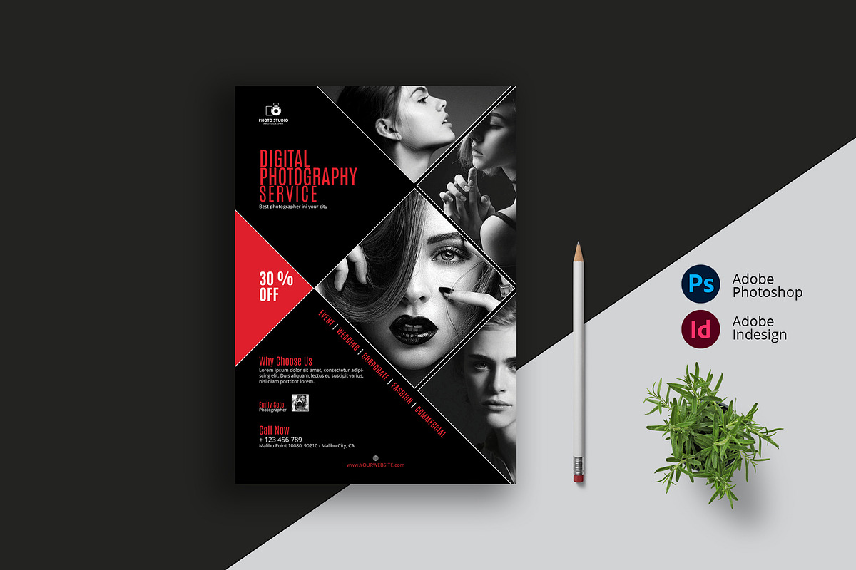 Photography Flyers / Ads Template, a Flyer Template by adekfotografia (Photo 1 of 10)
