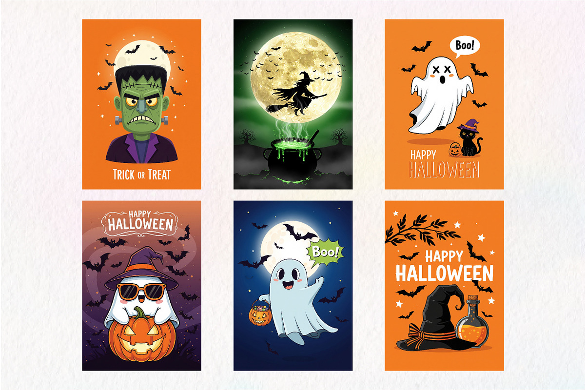 Halloween Card Sublimation Clipart, an Illustration by Dream Creation (Photo 5 of 5)