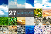 27 polygonal vector backgrounds, a Pattern Graphic by Design Lab. (Thumbnail 2 of 2)