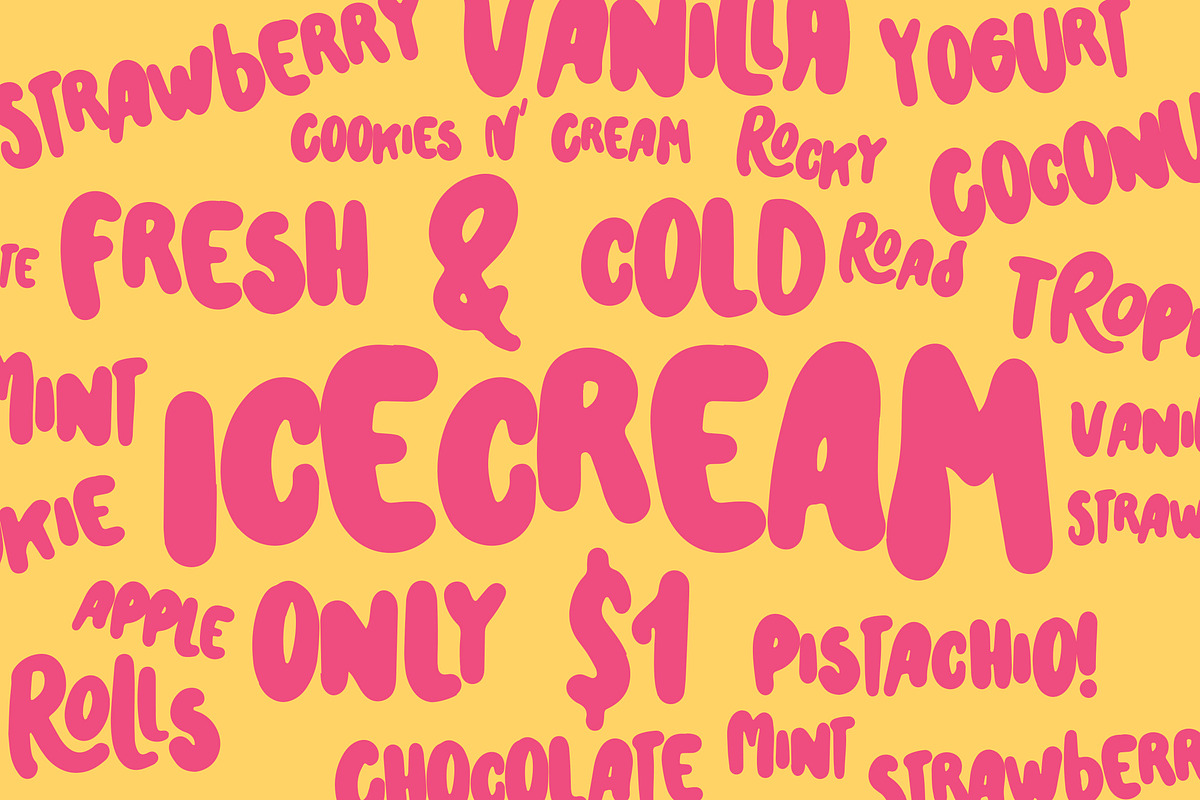 Iceroll Font preview 5