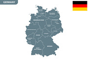 Detailed map of Germany, an Illustration by Vector Shop (Thumbnail 4 of 5)