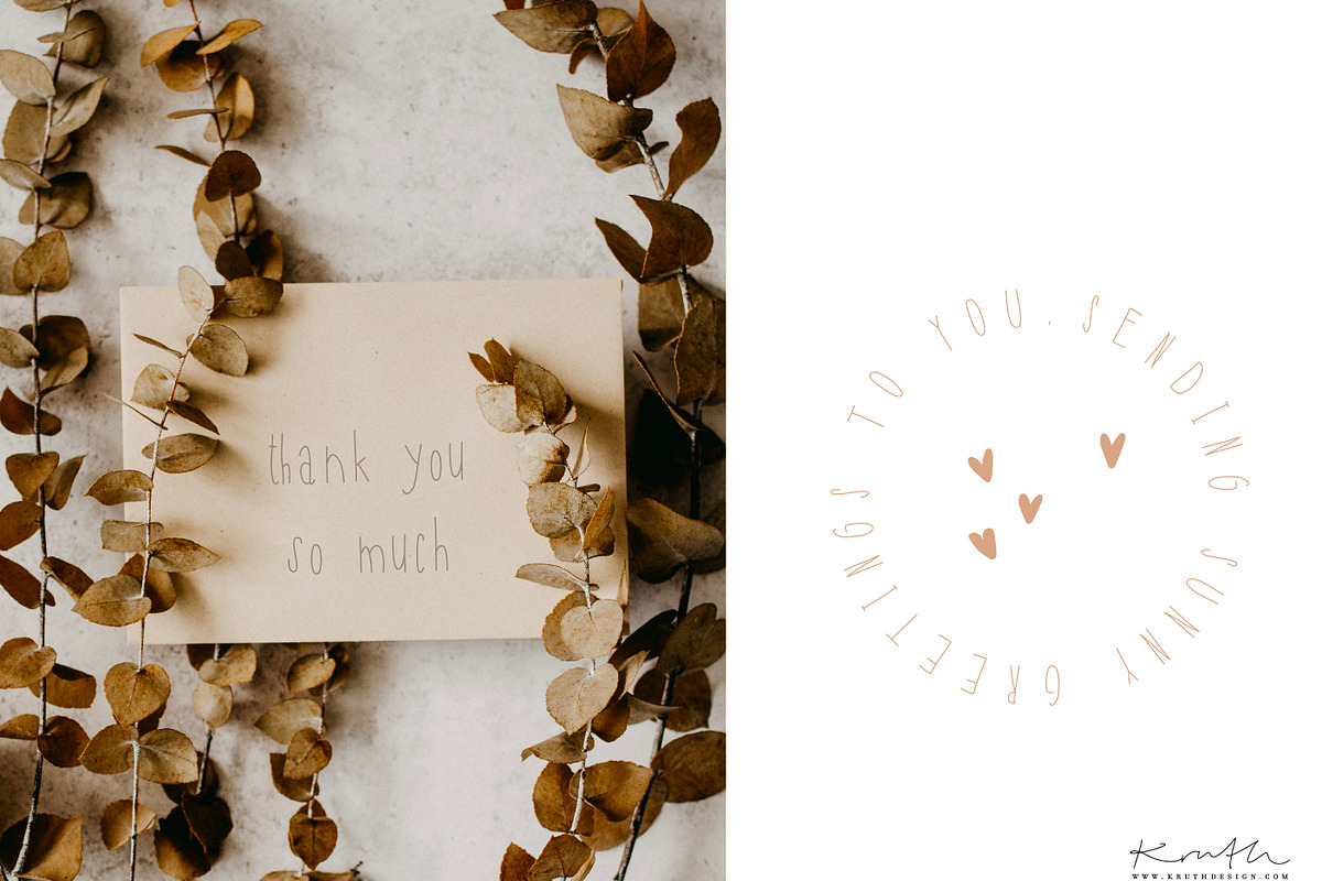 The Xmas Font / handwritten serif, a Sans Serif Font by KruthDesign (Photo 4 of 8)