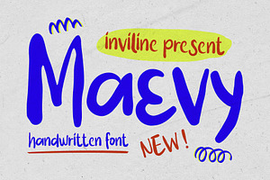 Maevy - Brush Handwritten Font, a Handwritten Font by Inviline.co