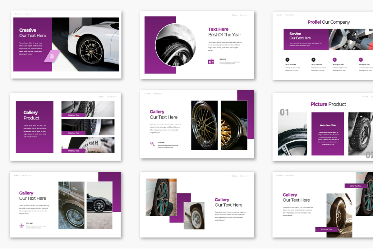 Gions Tire Google Slide Template, a Presentation Template by Overcloud (Photo 3 of 4)