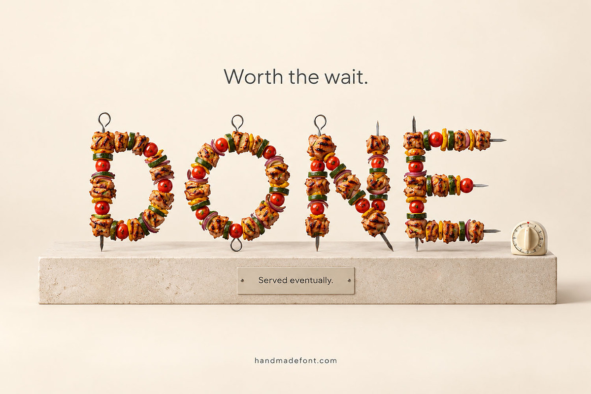 BBQ Skewer Font, a Sans Serif Font by Handmadefont (Photo 6 of 15)