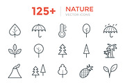 125+ Nature Vector Icons, an Outline Icon by Vectors Market (Thumbnail 1 of 3)