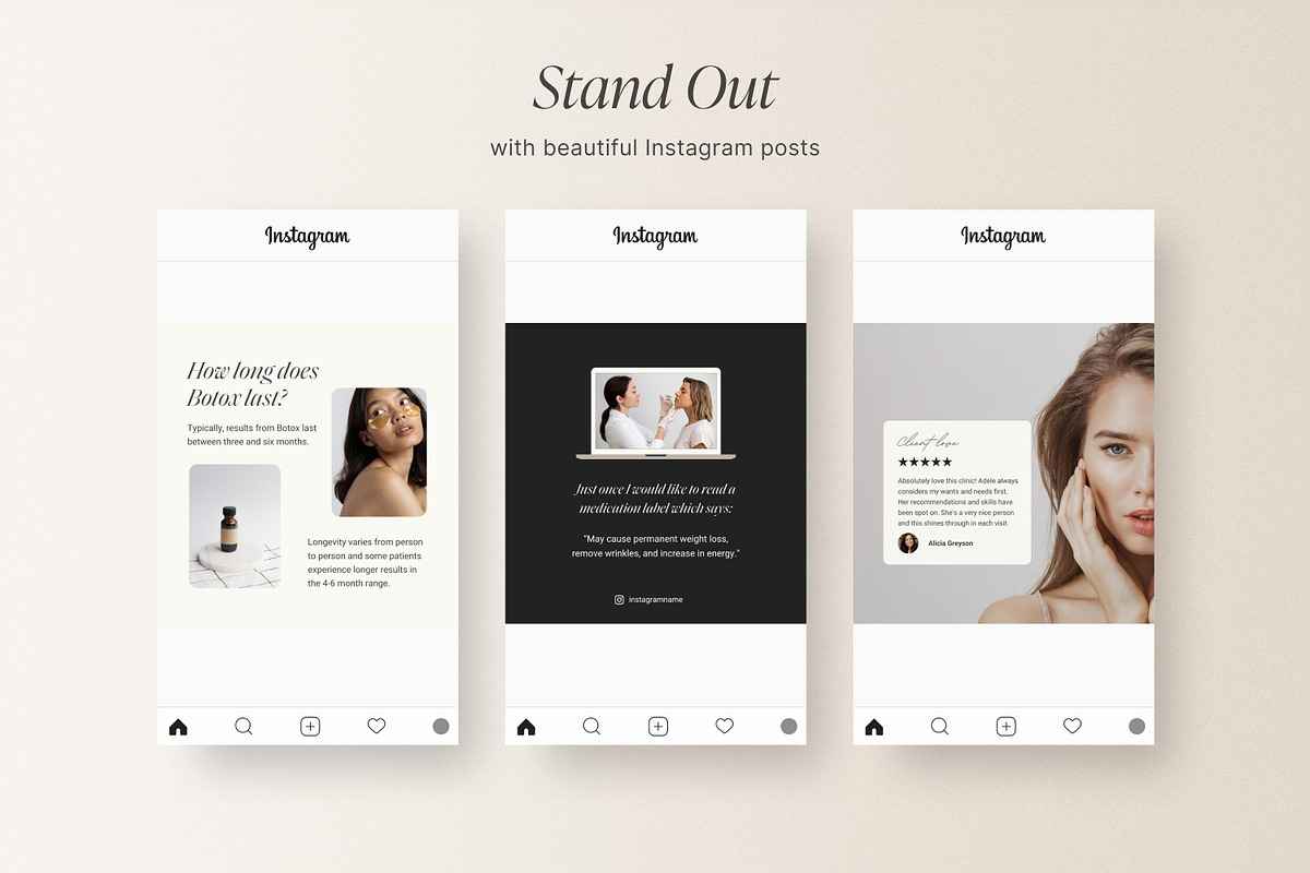 Nurse Injector Instagram templates, a Social Media Template by LiliesandBerries (Photo 16 of 22)