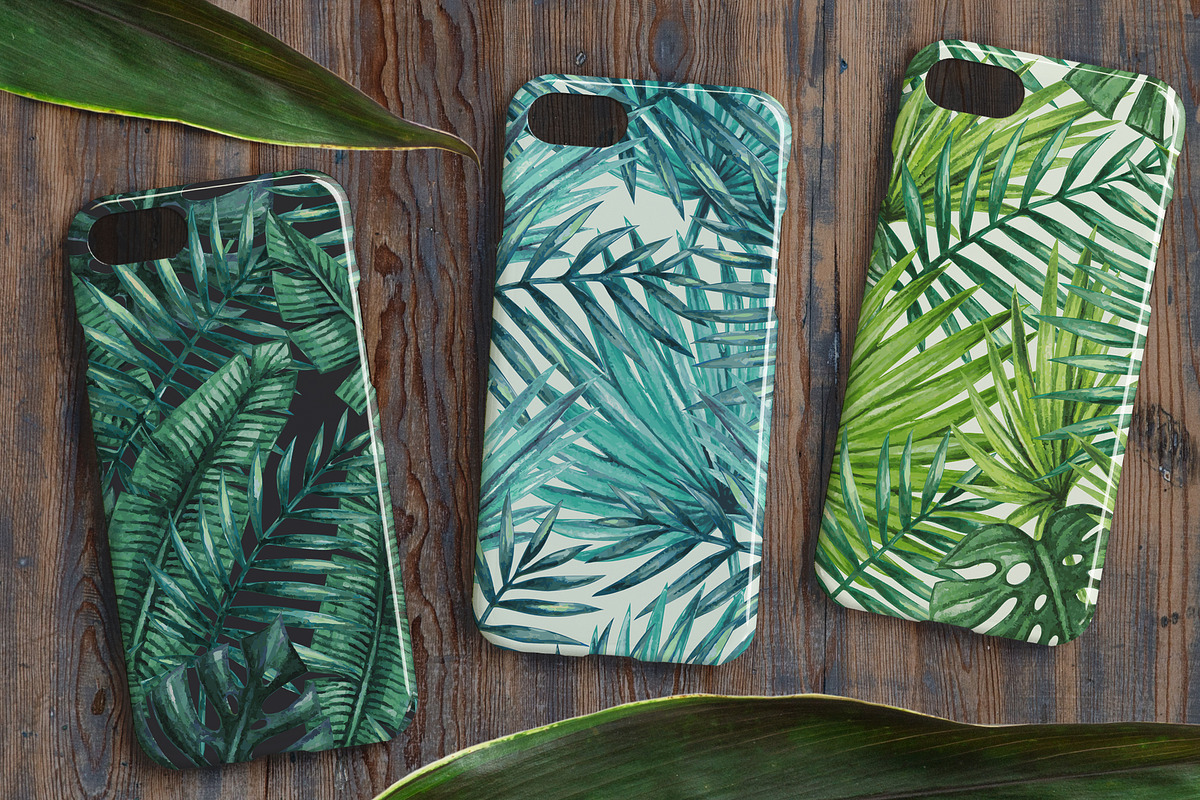 Palm leaves seamless pattern, a Pattern Graphic by Bigio Designs (Photo 4 of 6)