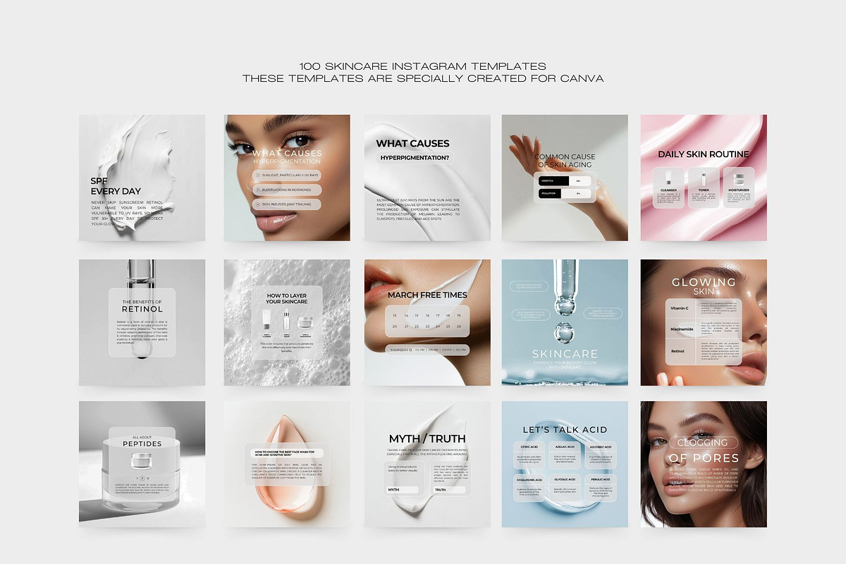 200 Skincare Instagram Templates II, a Social Media Template by Instprofi | Studio Estimo (Photo 4 of 9)