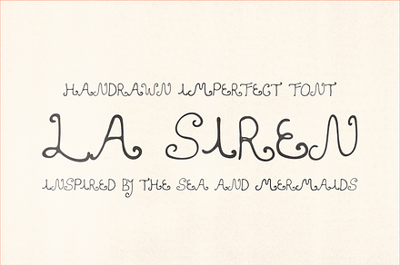 La Siren Hand Drawn Display Font