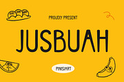 Jusbuah, a Sans Serif Font by Pinisi ART (Thumbnail 1 of 10)