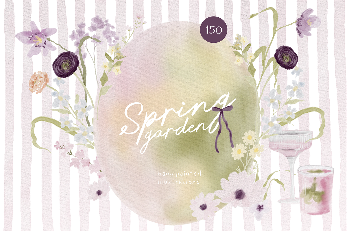 SPRING GARDEN - hand-painted Flowers, a Decorative Illustration by Youksy (Photo 1 of 12)