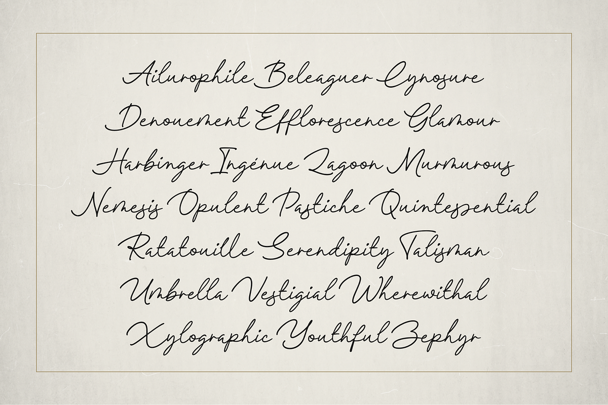 Collins Hearthfield a Script Font, a Handwritten Font by Ainun Jinan (Photo 9 of 11)