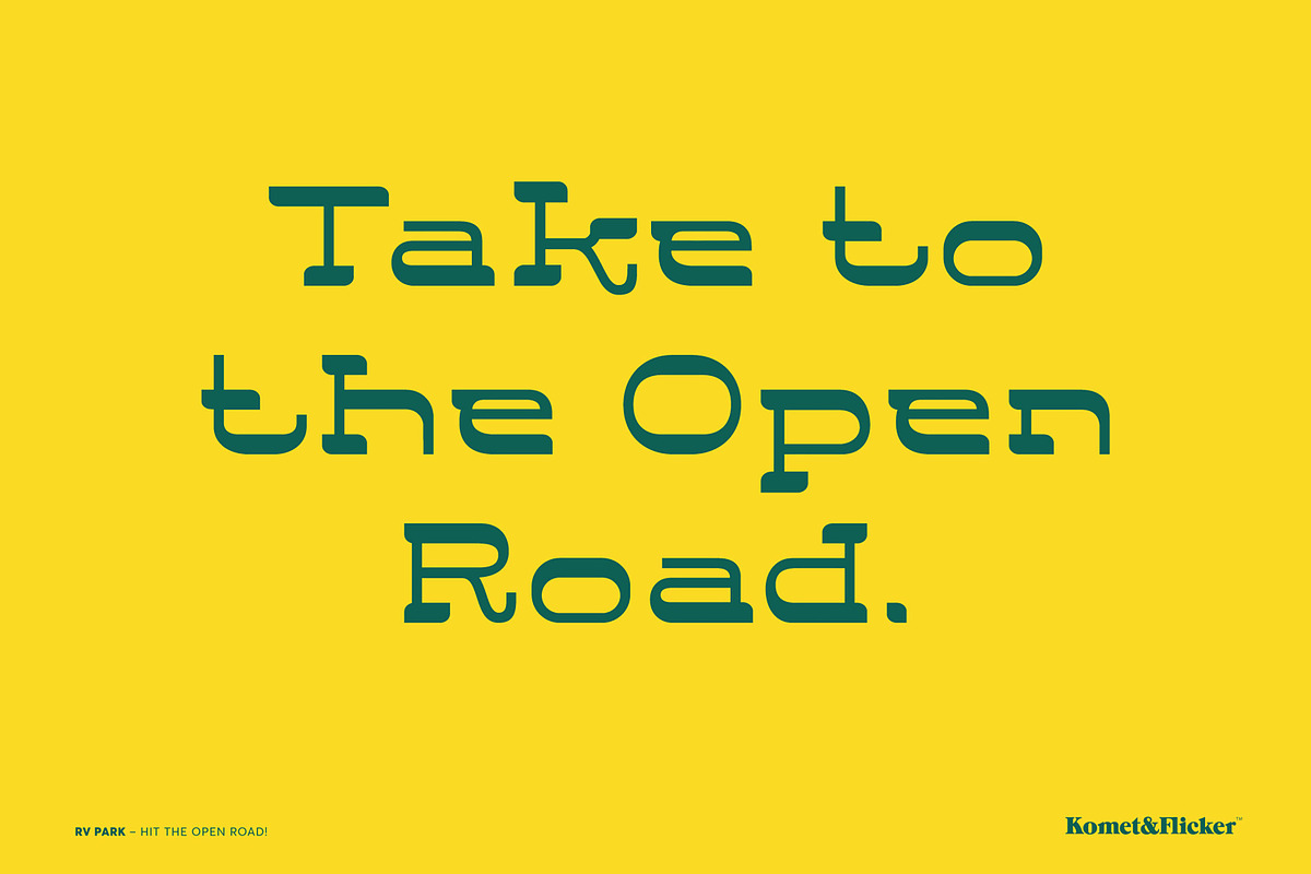 RV Park - Hit the Open Road!, a Slab Serif Font by Komet & Flicker (Photo 12 of 14)