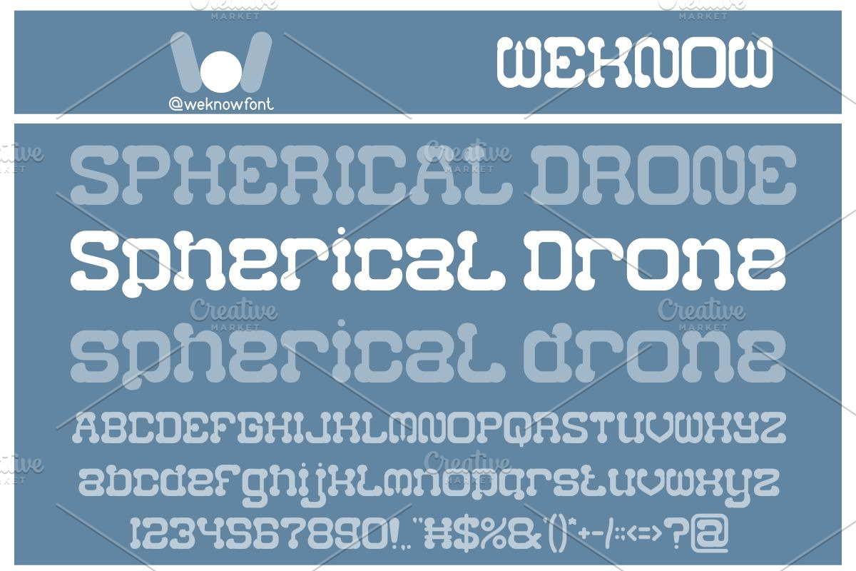 Spherical Drone font, a Font by weknow (Photo 1 of 8)