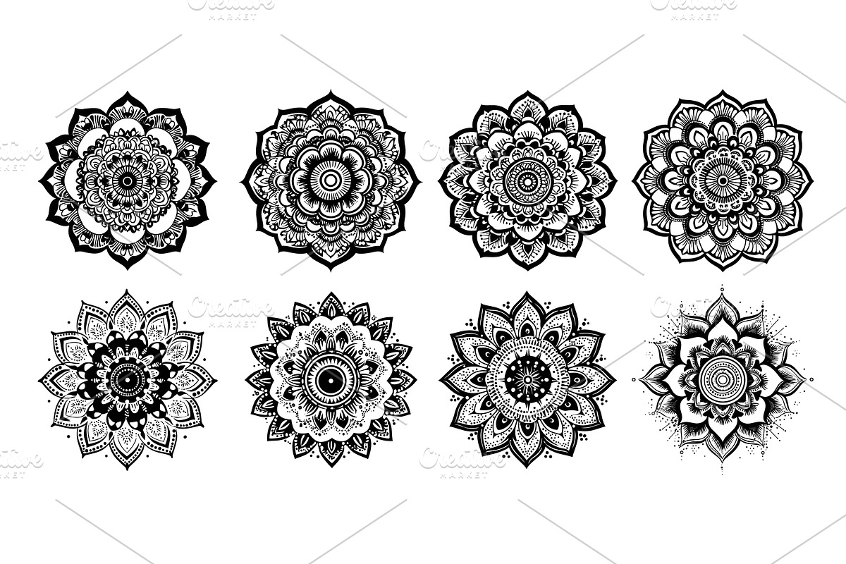 Mandala diagram black ink sketch, an Object Illustration by Valerie Bodnar