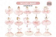 Tiny Ballerina Clipart Set, an Illustration by TatiMockup (Thumbnail 2 of 6)