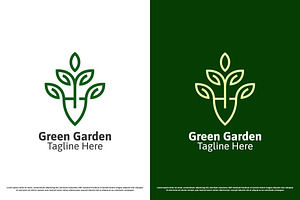 Green Garden Shovel Logo Design Icon, a Branding & Logo Template by Morvana Crew