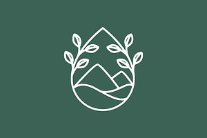 mountain drop water hygienic logo, a Branding & Logo Template by devastd