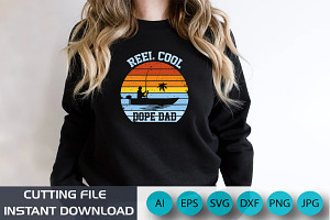 Reel Cool Dope Dad Fathers Day Shirt