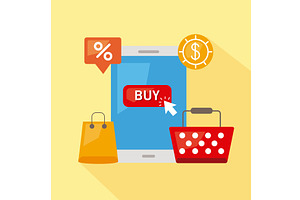ecommerce business in smartphone, an Object Illustration by studiogstock