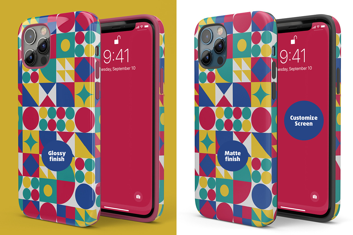 Phone 12 Pro Tough Case Mock-up, an iPhone Mockup by Colatudo Store (Photo 7 of 9)
