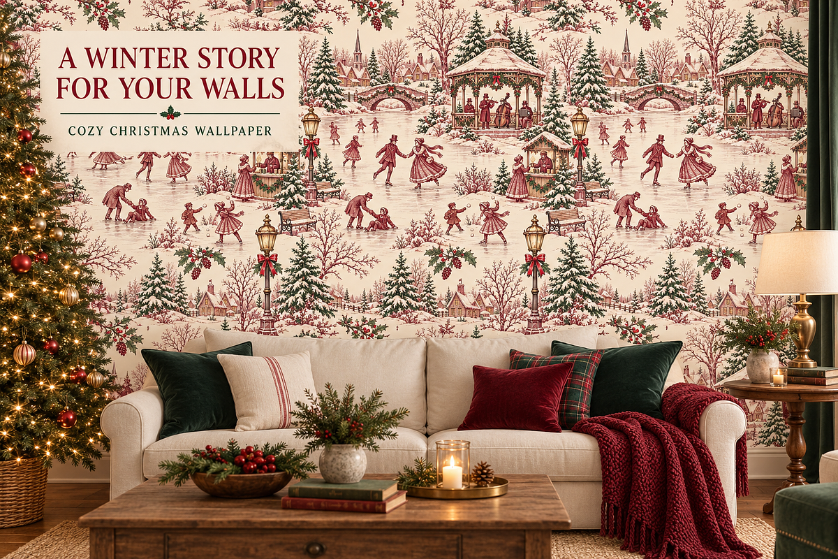 Vintage Holiday Toile Pattern Bundle, a Pattern Graphic by Olya Creative (Photo 12 of 31)