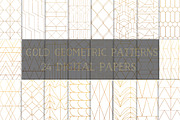 Gold geometric patterns, a Pattern Graphic by GraphicRain