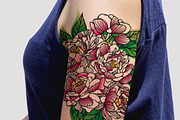 Peonies Tattoo Design, an Illustration by YENTY JAP CO (Thumbnail 3 of 4)