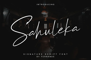 Sahuleka Signature Font
