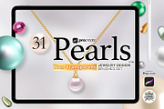 31 Procreate Pearls brashes set, a Brush Add-On by Luuuka studio (Thumbnail 1 of 7)