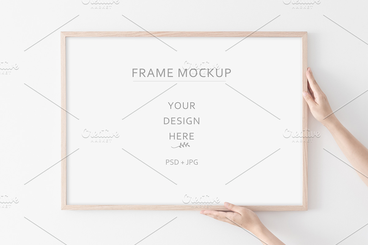 Wooden Frame Mockup Bundle., a Print Template by Kate Roubin (Photo 6 of 9)