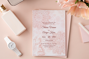 Timeless Henna Wedding Invite
