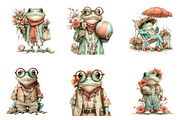 Whimsical Summer Frog Clipart, an Illustration by CreationArt (Thumbnail 3 of 7)