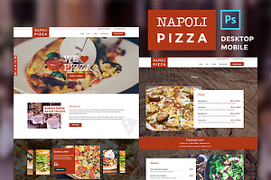 Pizza Restaurant Website PSDs