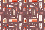 Medicine set + seamless pattern, a Healthcare Illustration by Good Studio (Thumbnail 7 of 14)