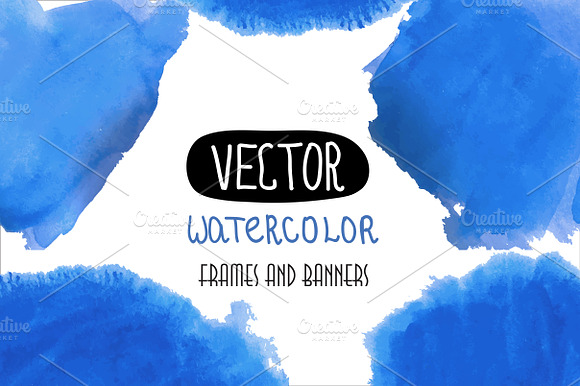 Blue watercolor set preview 4