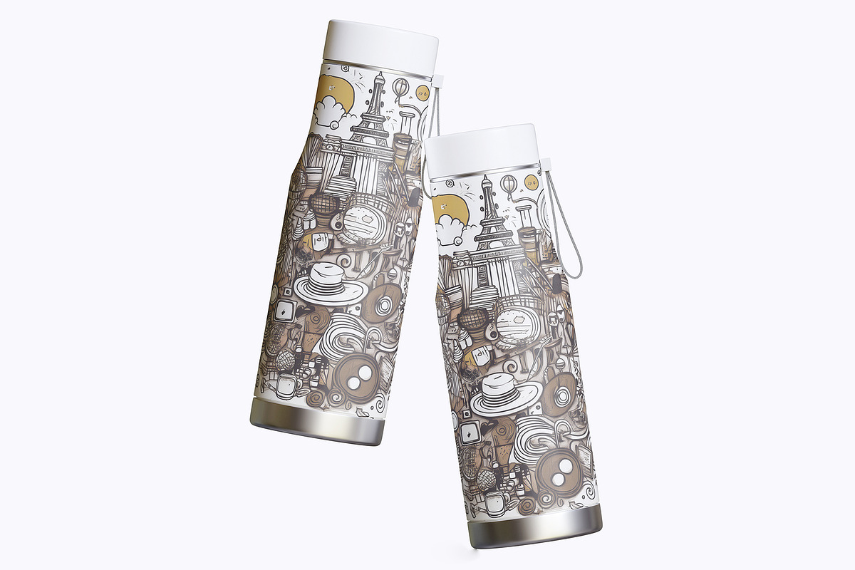 Reusable Water Bottle mockup part 01, a Packaging Mockup by Ambo Ampeng (Photo 4 of 11)