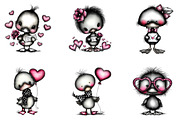 Cute baby duck valentine clip-art, an Illustration by CreationArt (Thumbnail 4 of 5)